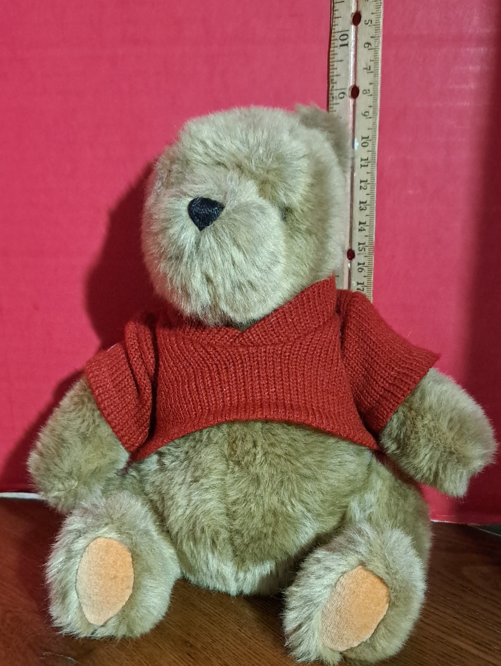 GUND Pooh Classic Brown Plush with Red Sweater